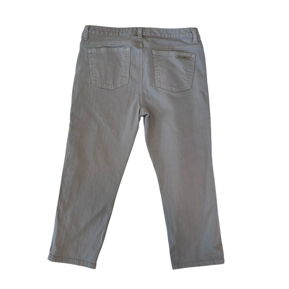 Michael Kors Stretch Skinny Capri Cropped Jeans Gray Denim MK Size 8 SEE FLAW
